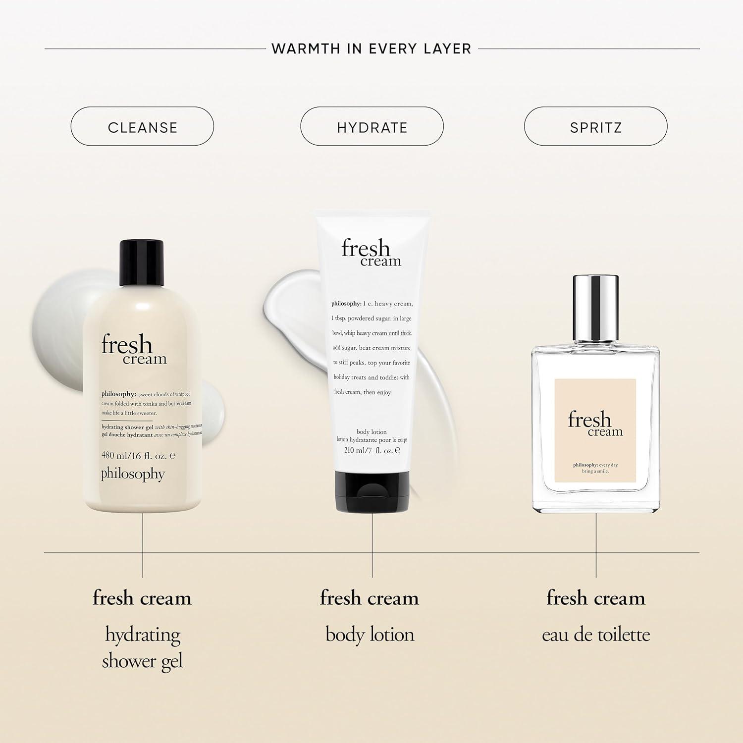 imagephilosophy fresh cream shower gel with notes of vanilla heliotrope amp tonka bean 16 fl oz16 Fl Oz Pack of 1