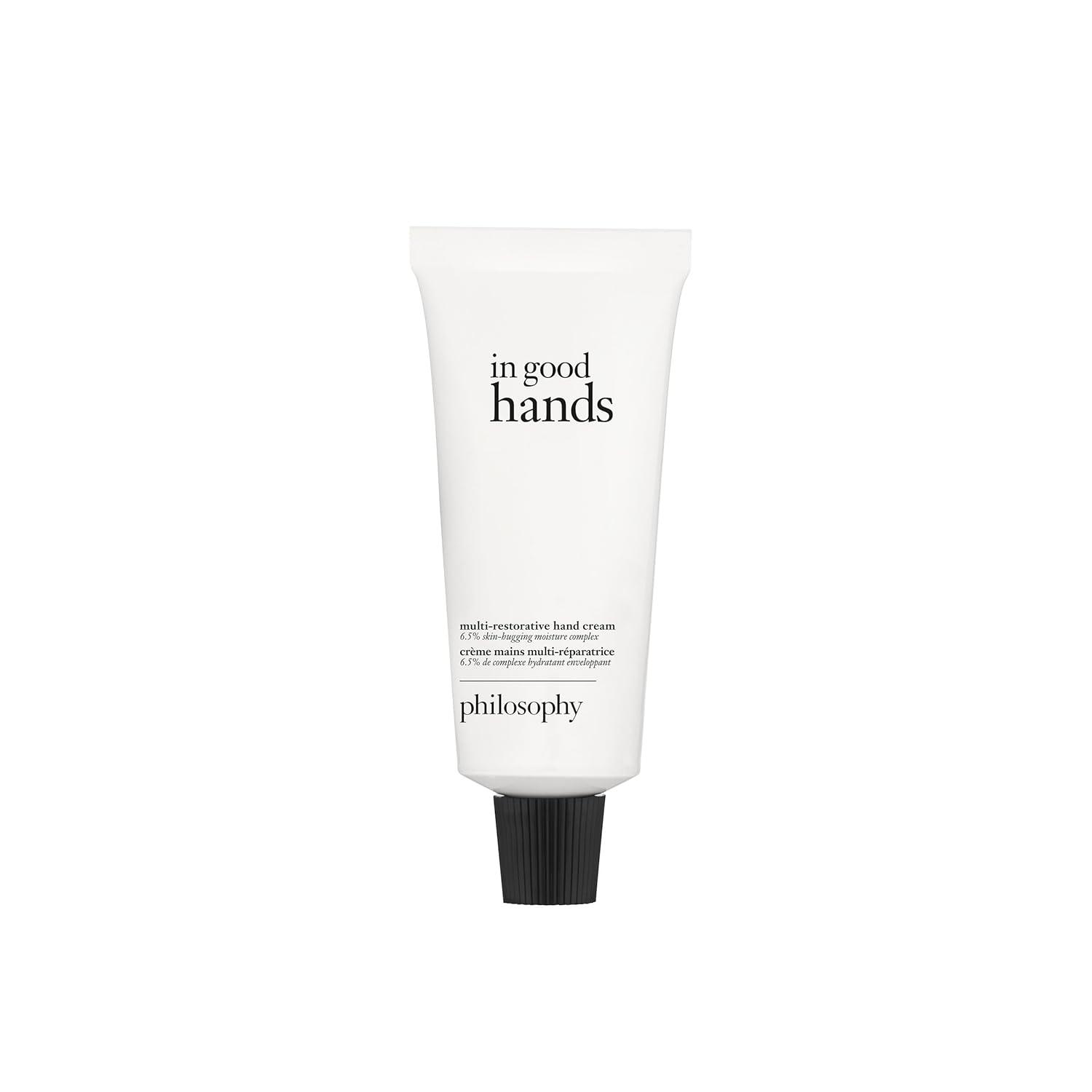 imagephilosophy in good hands multirestorative hand cream with vitamin C amp niacinamide plumps amp smoothes crepey skin reduces the appearance of dark spots transferproof amp nongreasy formulaUnscented