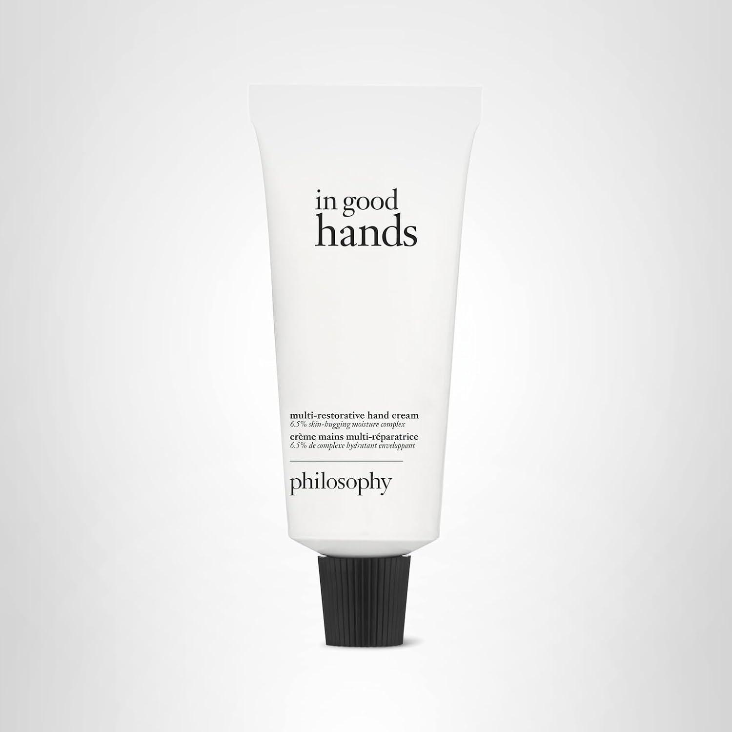 imagephilosophy in good hands multirestorative hand cream with vitamin C amp niacinamide plumps amp smoothes crepey skin reduces the appearance of dark spots transferproof amp nongreasy formulaUnscented