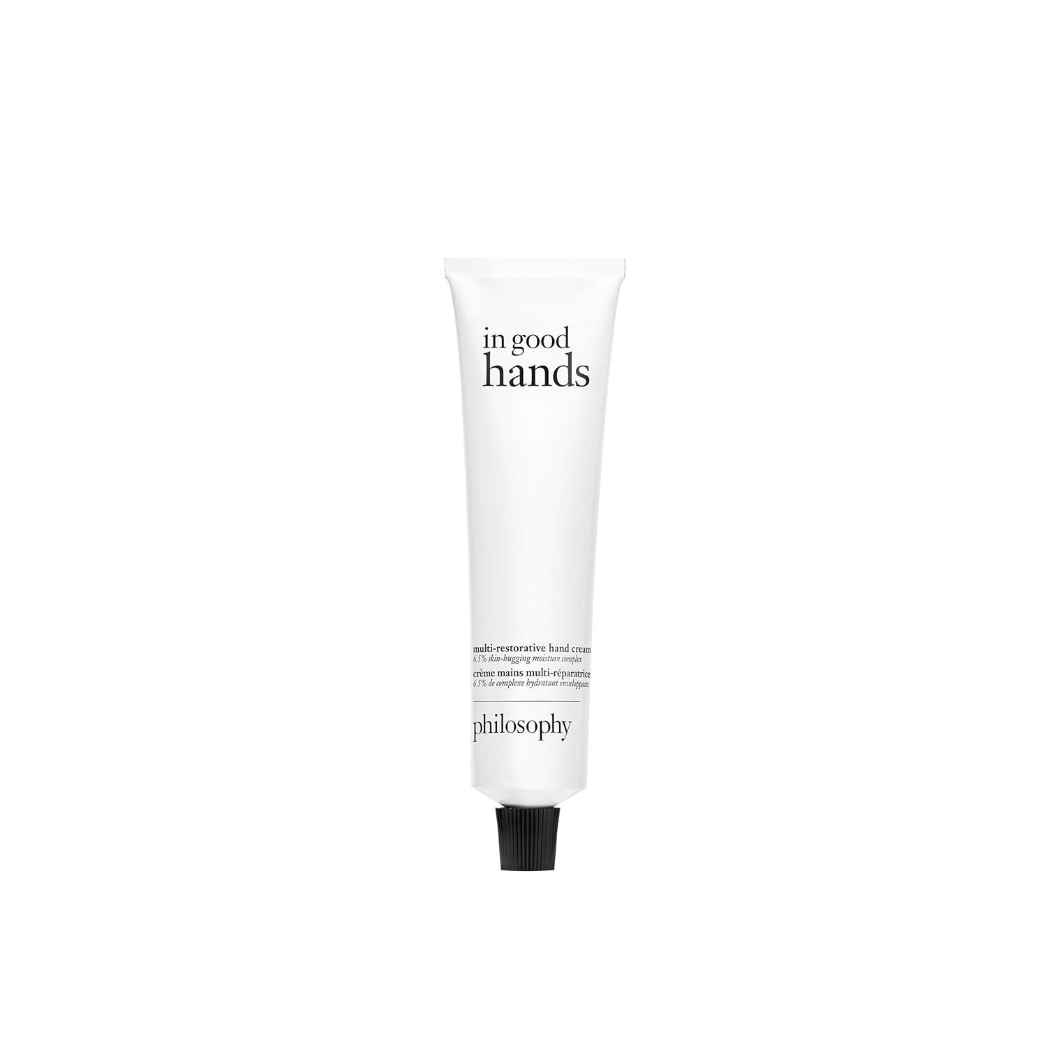 imagephilosophy in good hands multirestorative hand cream with vitamin C amp niacinamide plumps amp smoothes crepey skin reduces the appearance of dark spots transferproof amp nongreasy formulaUnscented