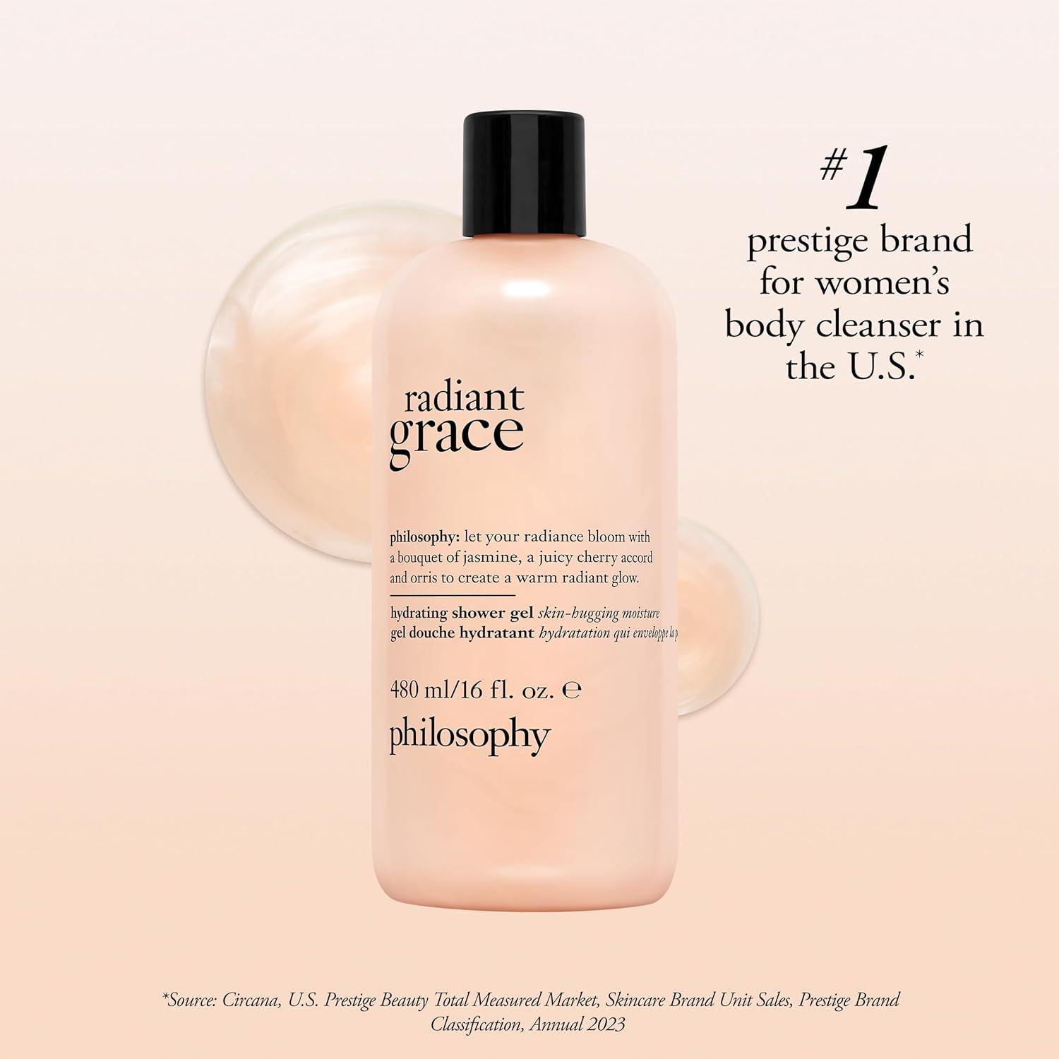 imagephilosophy radiant grace hydrating bath amp shower gel cleanses soothes amp comforts dry skin with notes of jasmine black cherry amp sandalwood 16 fl oz