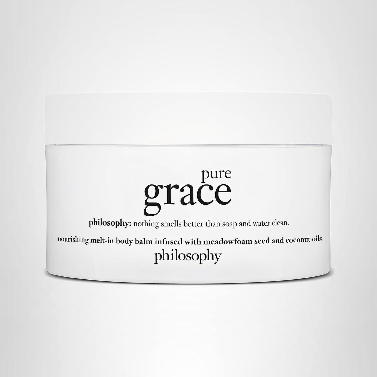 imagephilosophy whipped body crmeluxury scented body lotionformulated with shea butterampnatural oils for fast absorbing hydrationskin feels soft and smoothsuitable for all skin typesPure Grace 8 fl oz