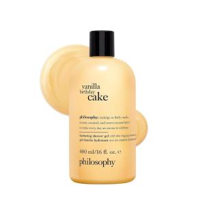 philosophy scent-sational hydrating bath & shower gels – efficiently cleanses, soothes & comforts dry skin – vegan & cruelty free formula(vanilla birthday cake)