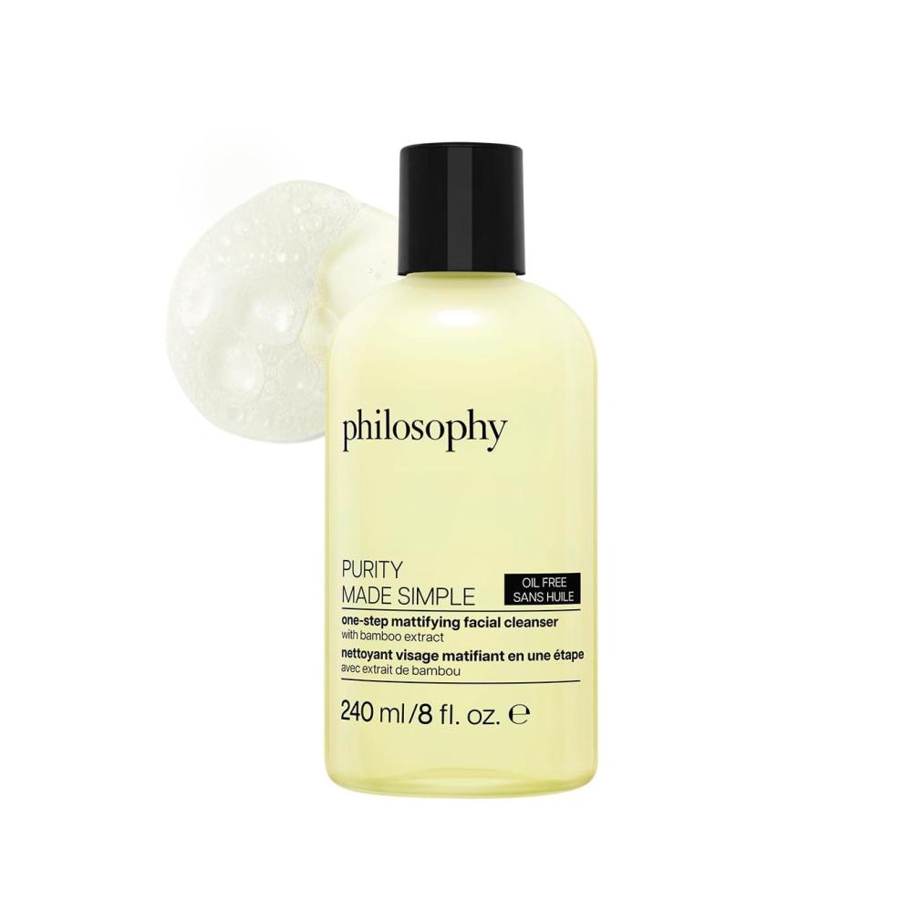imagephilosophy purity made simple onestep mattifying facial cleanser with bamboo extract oilfree formula gently removes makeup amp dirt leaving skin with a healthy matte appearance 8 fl oz