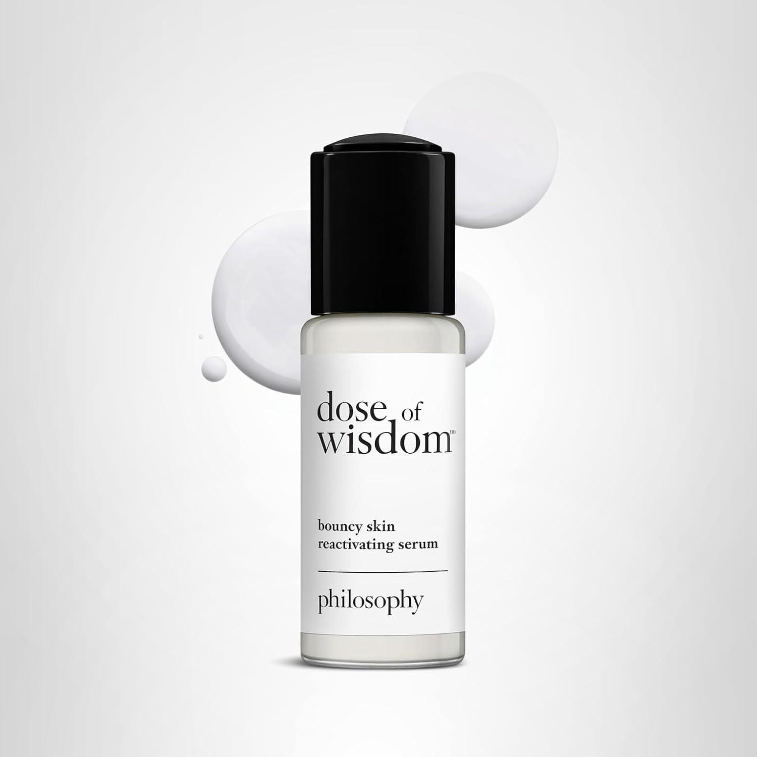 imagephilosophy dose of wisdom bouncy skin reactivating facial serum with hyaluronic acid vitamin C amp a patented vitality booster delivers skin that is bouncy plumped amp radiant in one week34 Fl Oz Pack of 1