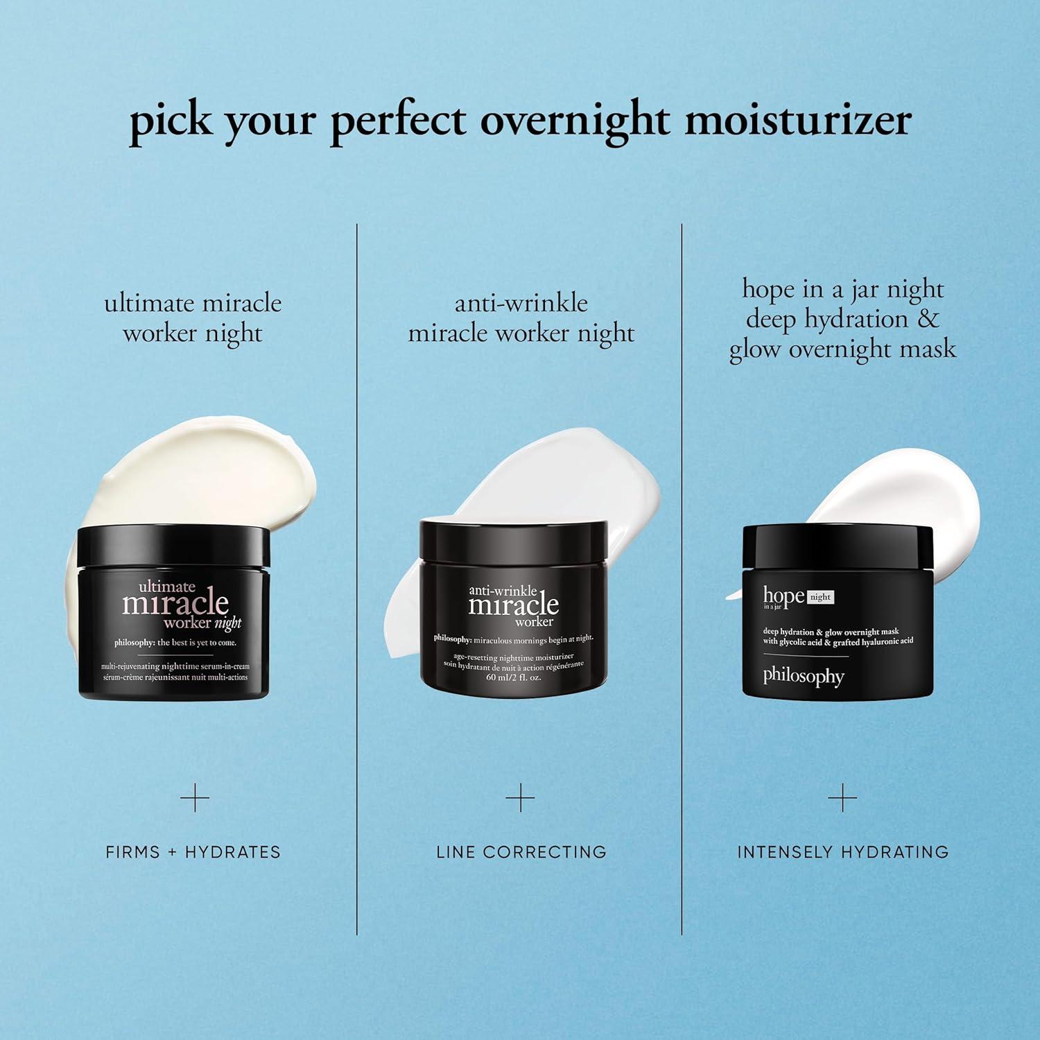 imagephilosophy hope in a jar deep hydration amp glow overnight face mask with glycolic amp hyaluronic acid renews amp restores dry skin for a smooth glowy finish 2 fl oz