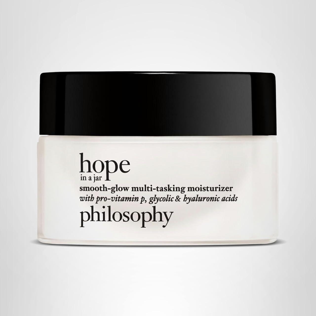 imagephilosophy hope in a jar smoothglow multitasking face moisturizer with provitamin P glycolic amp hyaluronic acid provides deep amp longlasting hydration amp smoother radiant skin05 Fl Oz Pack of 1