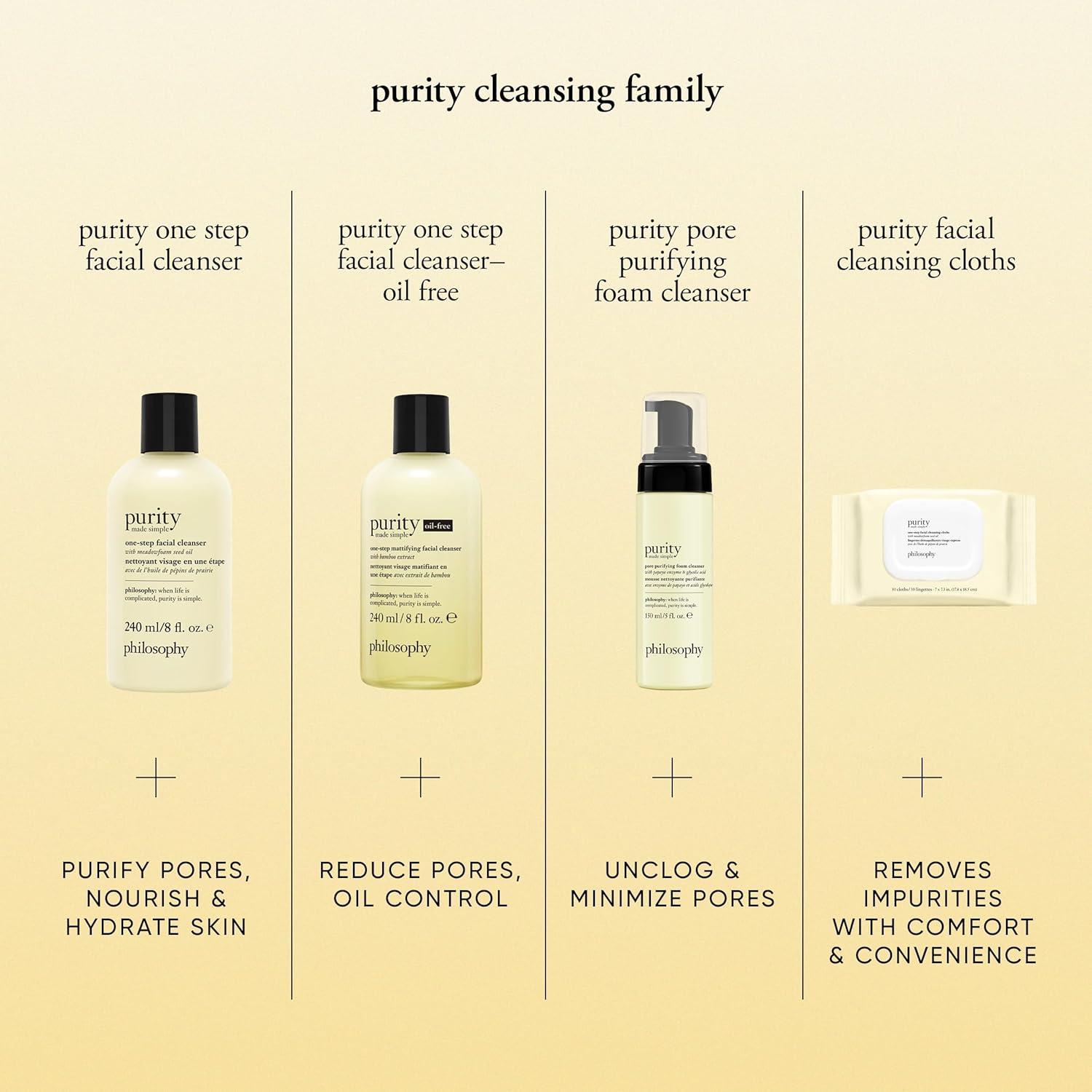 imagephilosophy purity made simple onestep facial cleanser with meadowfoam seed oil gently cleanses amp melts away dirt oil amp stubborn makeup parabenfree face wash3 Fl Oz Pack of 1