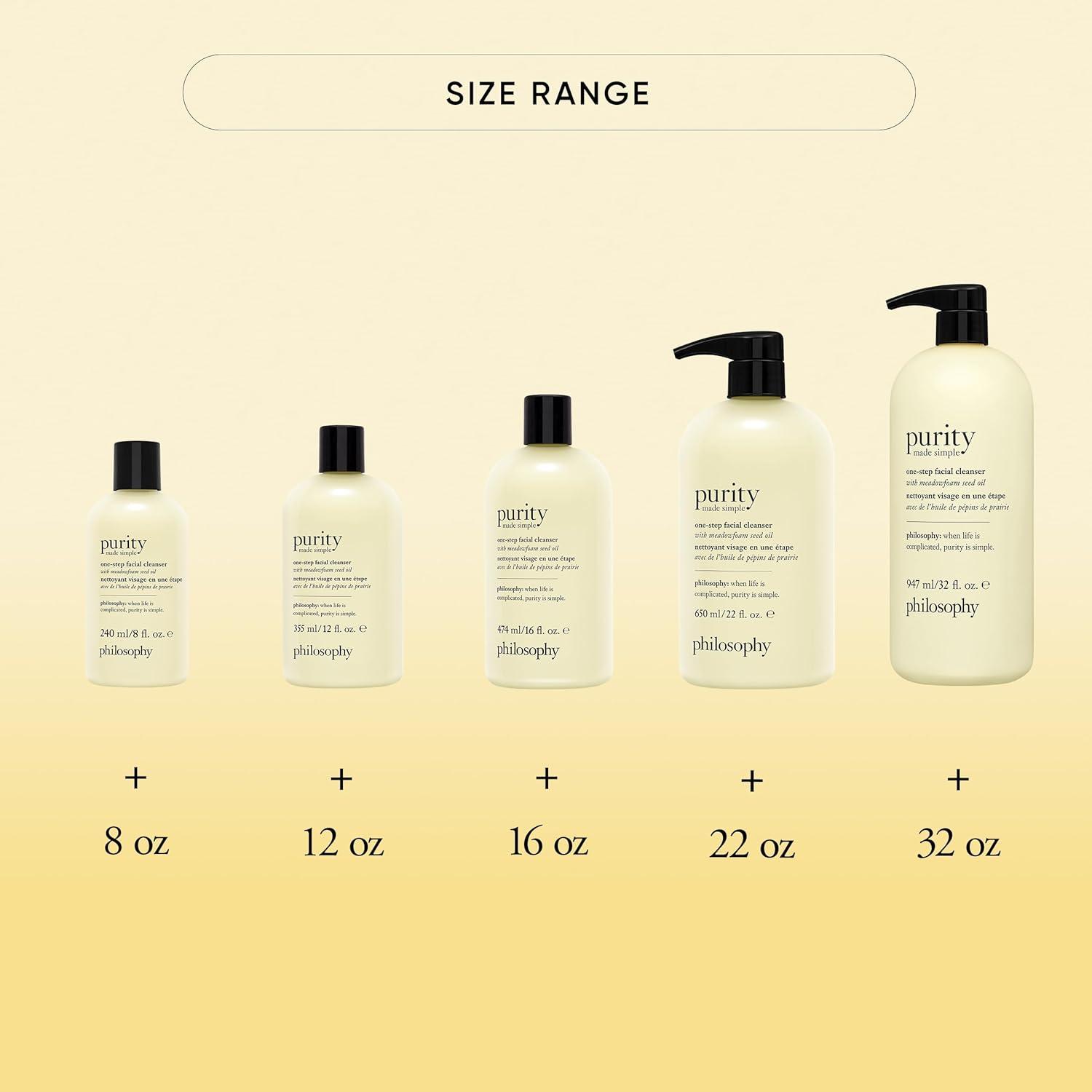 imagephilosophy purity made simple onestep facial cleanser with meadowfoam seed oil gently cleanses amp melts away dirt oil amp stubborn makeup parabenfree face wash8 Fl Oz Pack of 1