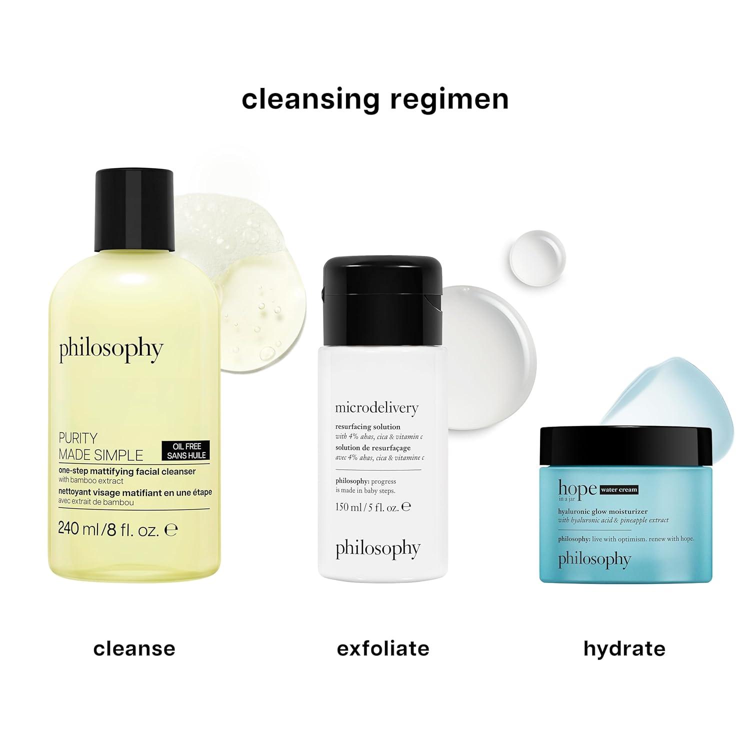 imagephilosophy purity made simple onestep mattifying facial cleanser with bamboo extract oilfree formula gently removes makeup amp dirt leaving skin with a healthy matte appearance 8 fl oz