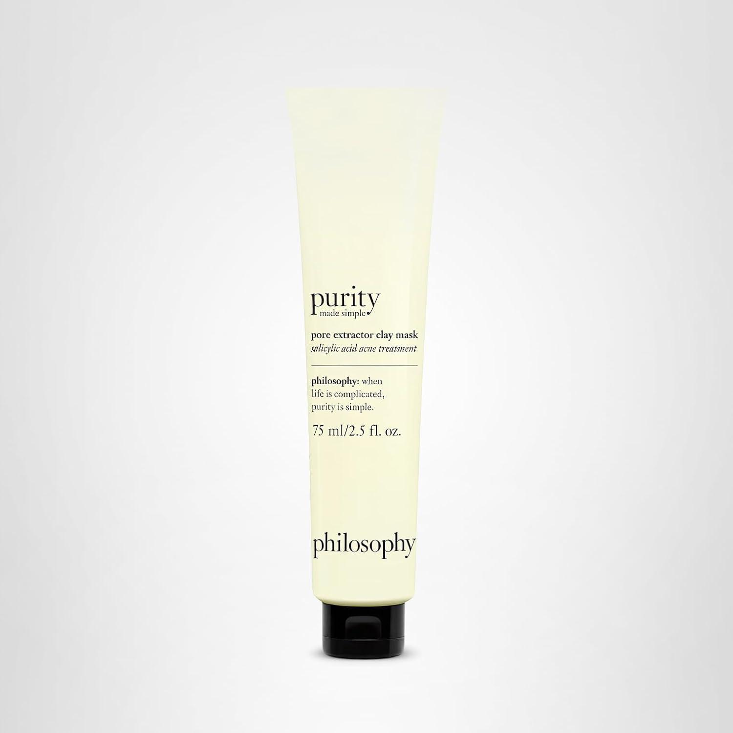 imagephilosophy purity made simple pore extractor clay face mask with purifying white kaolin clay salicylic acid amp natural exfoliants removes impurities and reduces the appearance of pores25 Fl Oz Pack of 1