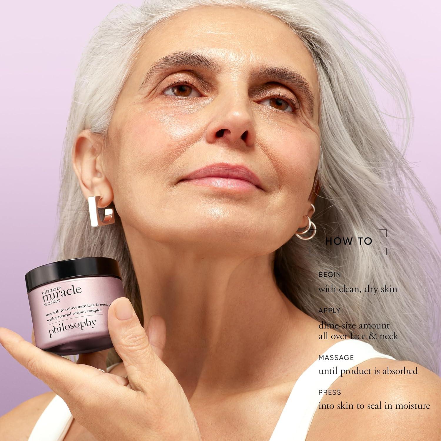 imagephilosophy ultimate miracle worker nourish amp rejuvenate face amp neck cream with patented retinol ceramides amp procollagen peptides smoothes fine lines amp wrinkles fast absorbing moisturizer05 Ounce Pack of 1