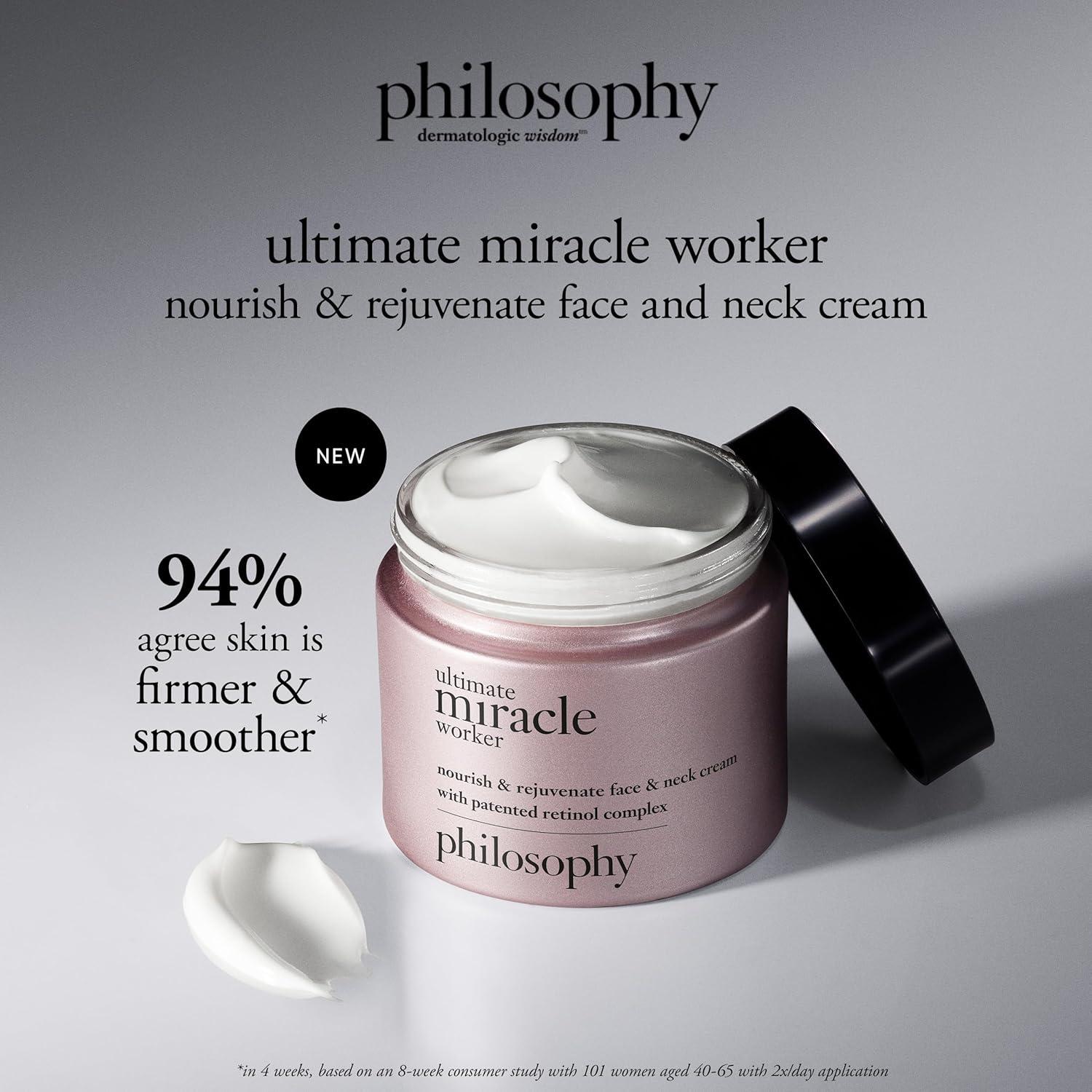 imagephilosophy ultimate miracle worker nourish amp rejuvenate face amp neck cream with patented retinol ceramides amp procollagen peptides smoothes fine lines amp wrinkles fast absorbing moisturizer2 Ounce Pack of 1
