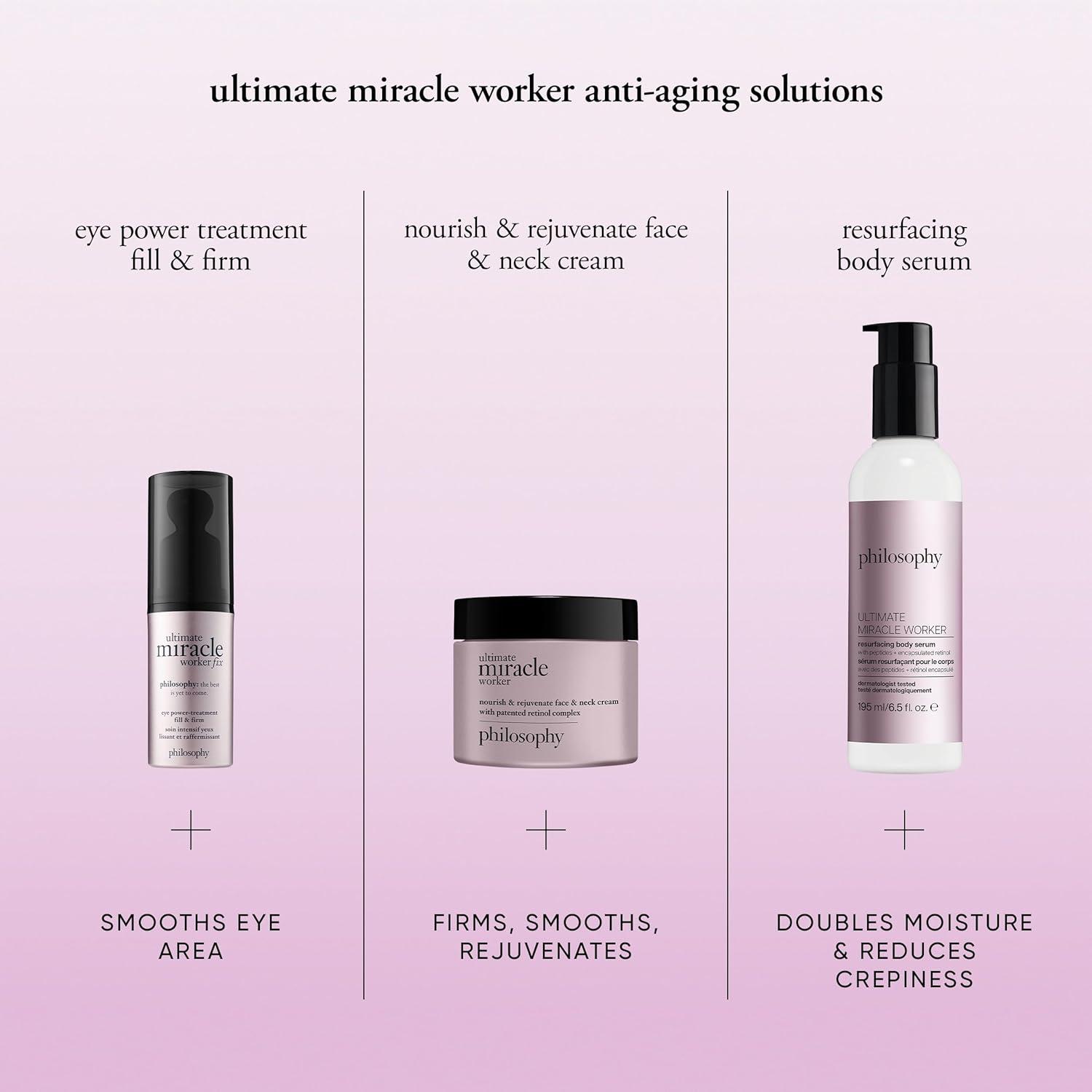 imagephilosophy ultimate miracle worker nourish amp rejuvenate face amp neck cream with patented retinol ceramides amp procollagen peptides smoothes fine lines amp wrinkles fast absorbing moisturizer05 Ounce Pack of 1