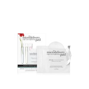 philosophy microdelivery triple-acid brightening peel pads with mandelic, glycolic & malic acid for discoloration, dark spots & uneven skin tone – 12 ct