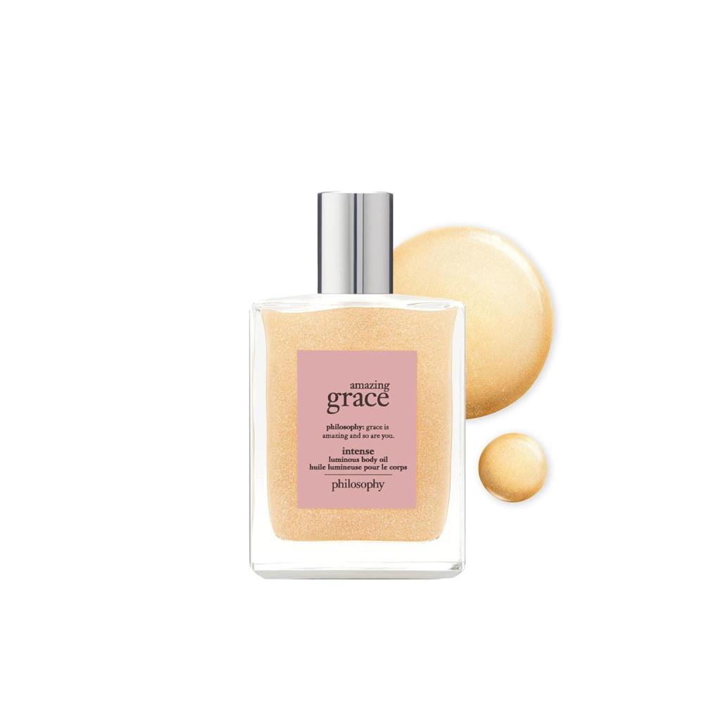 imagephilosophy luminous body oil  lightweight nongreasy formula  nourishes skin for a subtle glow amp delicate trail of fragrance  suitable for all skin types  4 fl ozamazing grace intense