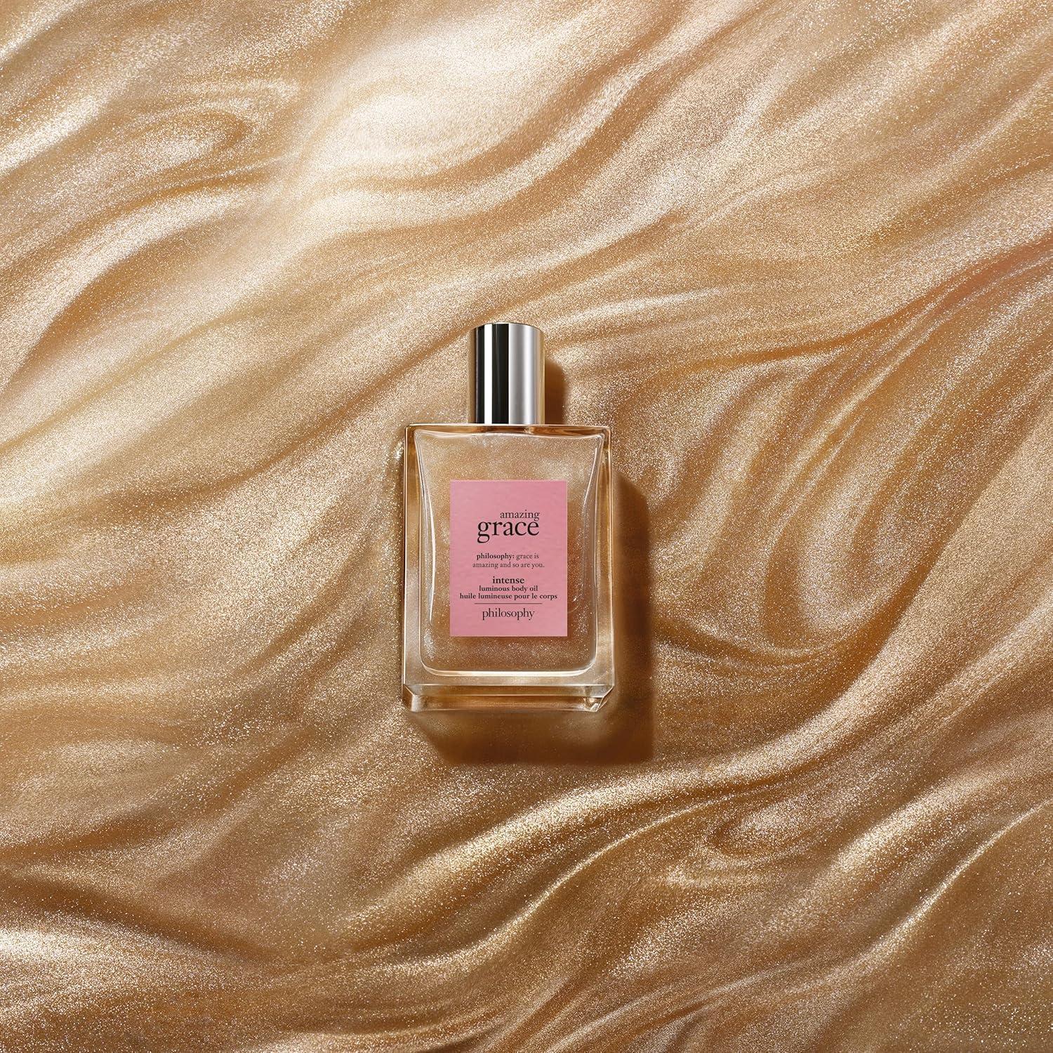 imagephilosophy luminous body oil lightweight nongreasy formula nourishes skin for a subtle glow amp delicate trail of fragrance suitable for all skin types 4 fl ozamazing grace intense