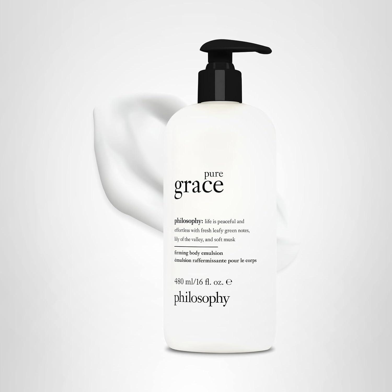 imagephilosophy pure grace firming body emulsion luxury scented body lotion with shea butter amp natural oils for fast absorbing hydration skin feels soft and smoothpure grace