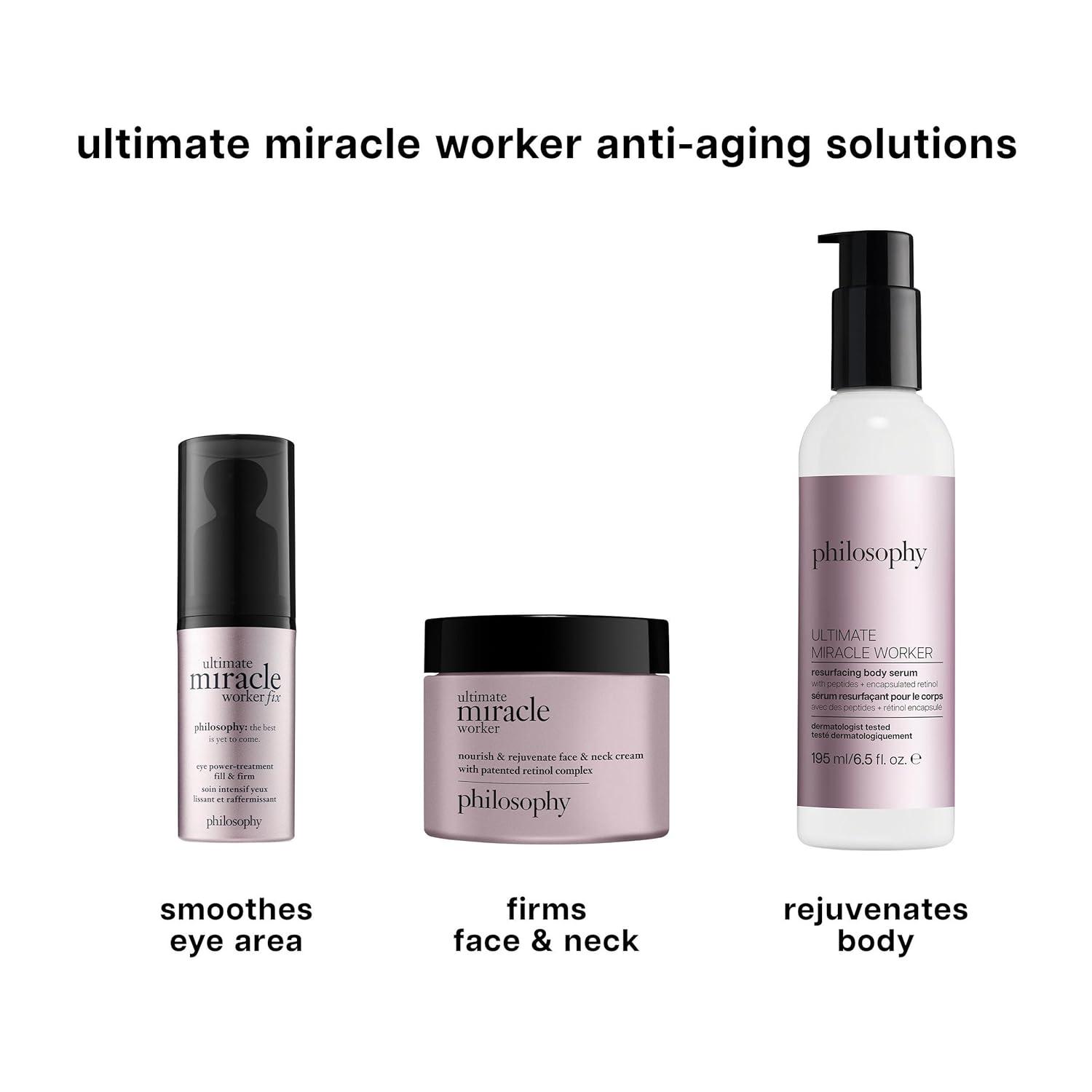 imagephilosophy ultimate miracle worker resurfacing body serum with retinol hyaluronic acid amp peptides clinically proven to immediately double skins moisture and reduce crepiness 65 fl oz