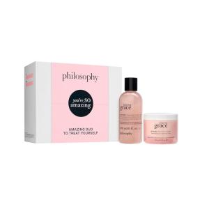 philosophy you’re so amazing gift set – 2-pc. amazing grace hydrating shower gel (6oz) & whipped body crème (4oz) – moisturizing bath & body duo for women(New)