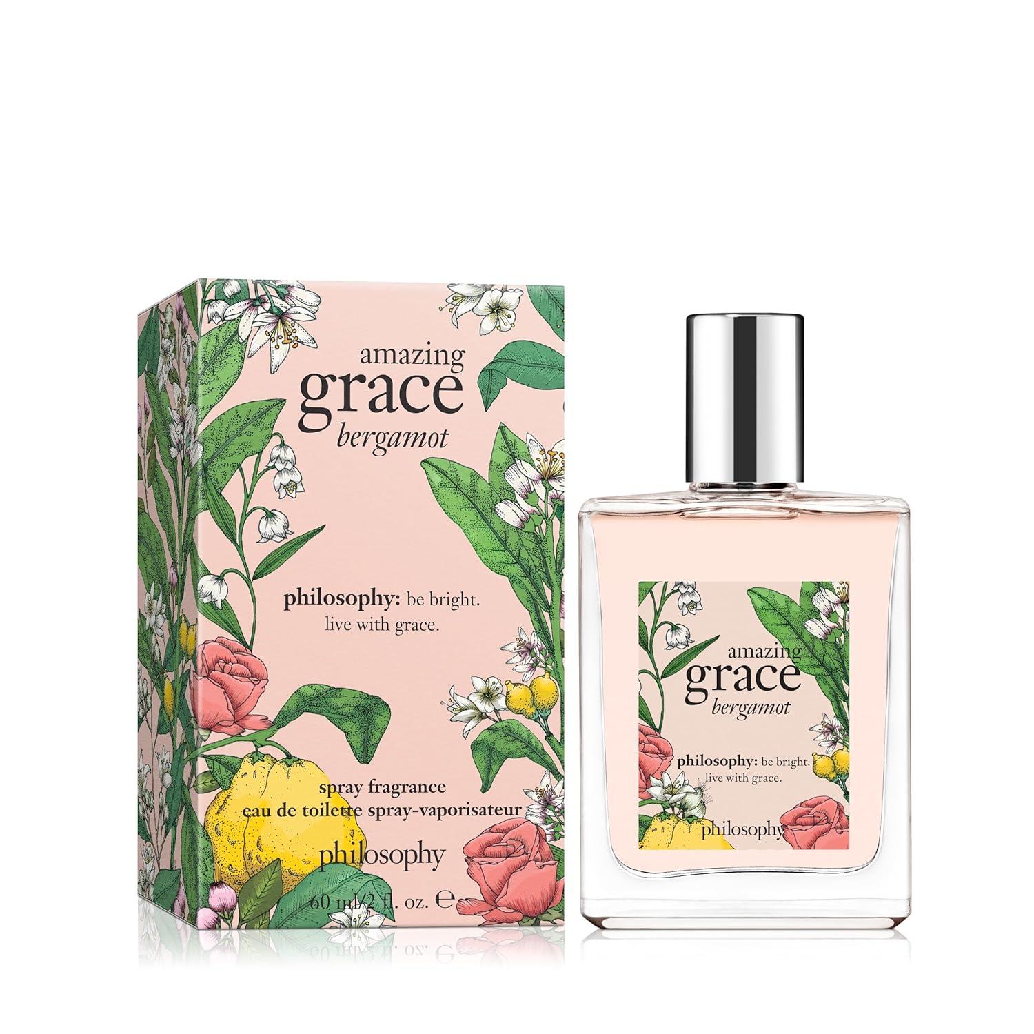 imagephilosophy amazing grace bergamot eau de toilette bright amp floral womens perfume with notes of bergamot lily of the valley amp musk long lasting fragranceeau de toilette