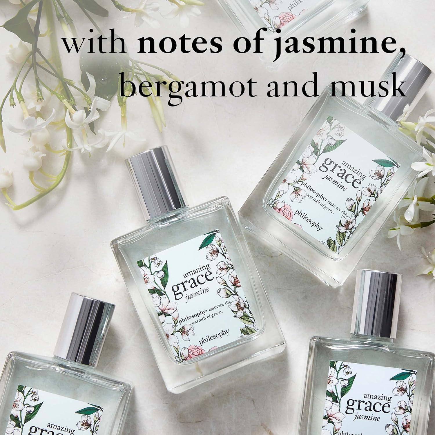 imagephilosophy amazing grace jasmine eau de toilette alluring amp sensual womens perfume with notes of bergamot amp musk long lasting fragrance 2 fl ozeau de toilette