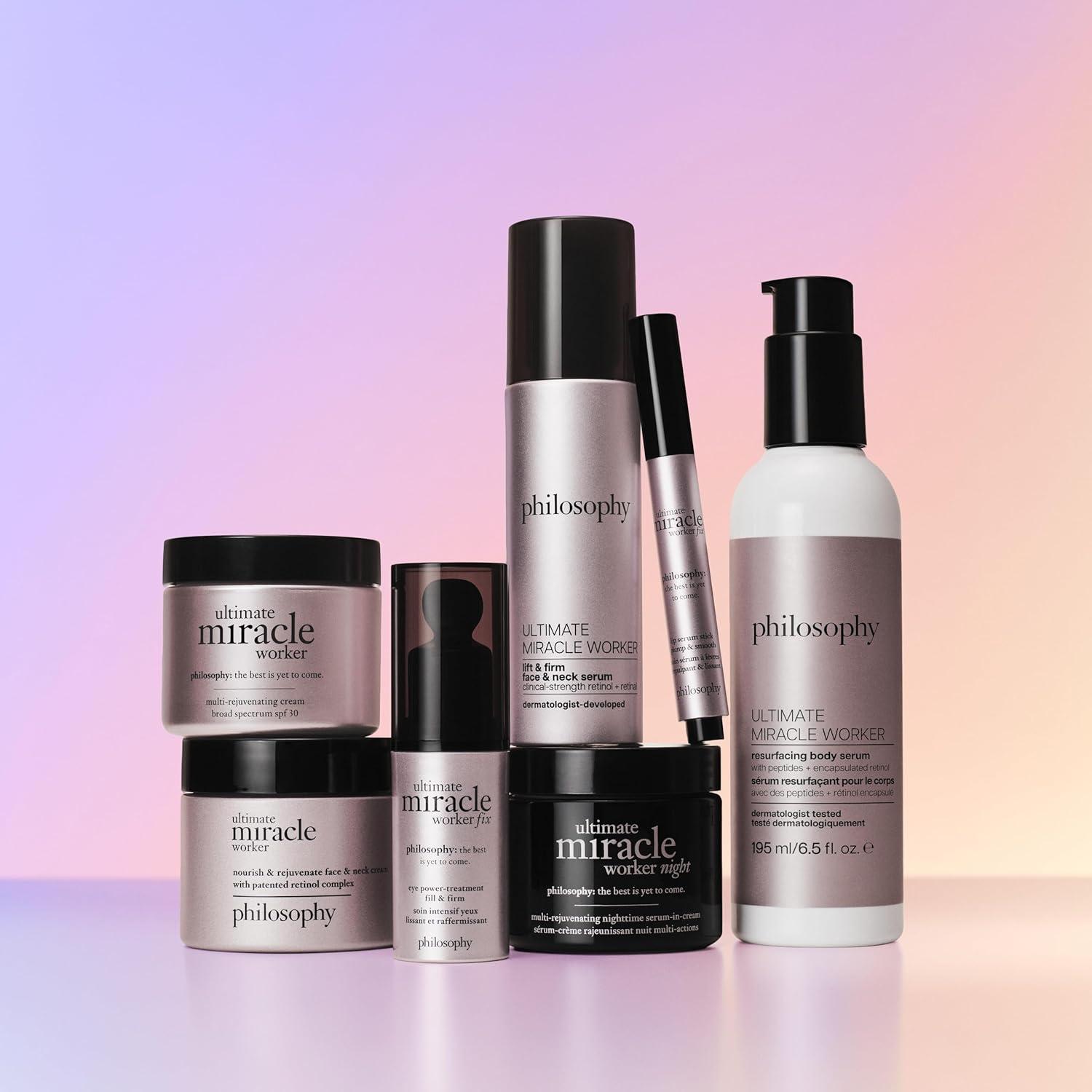 imagephilosophy ultimate miracle worker lift amp firm face amp neck serum with encapsulated retinol amp retinal antiaging serum peptide complex for all skin types