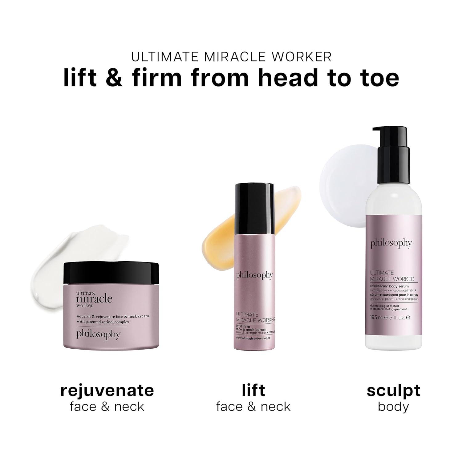imagephilosophy ultimate miracle worker lift amp firm face amp neck serum with encapsulated retinol amp retinal antiaging serum peptide complex for all skin types