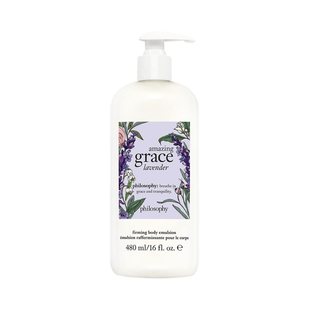 image:imagephilosophy amazing grace firming body emulsion luxury scented body lotion formulated with shea butter for fast absorbing hydration skin feels soft and smooth suitable for all skin typesamazing grace Lavendar 16 fl oz