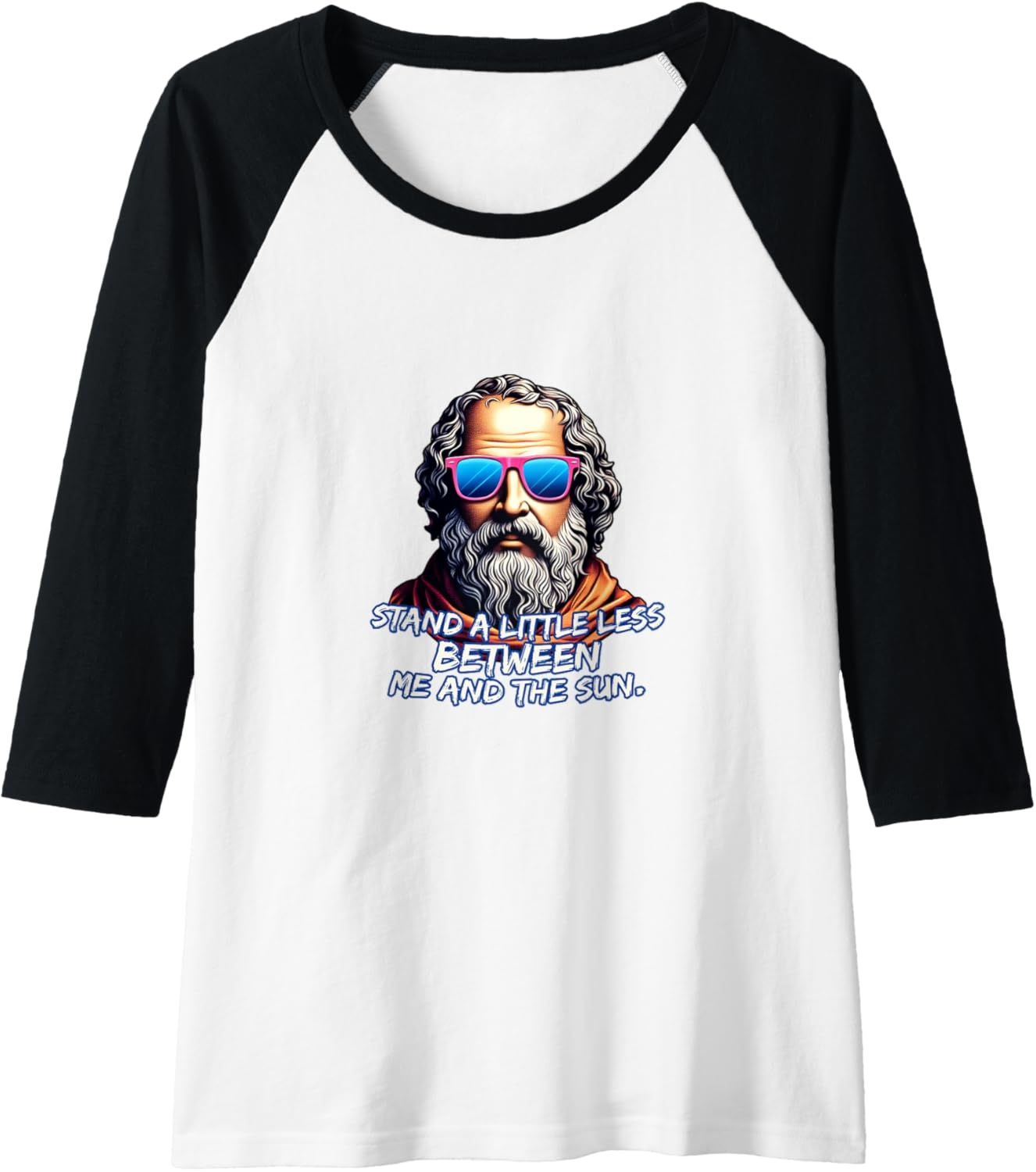image:imageCool Diogenes Quote Funny Philosopher Joke History Meme Raglan Baseball TeeBlackWhite