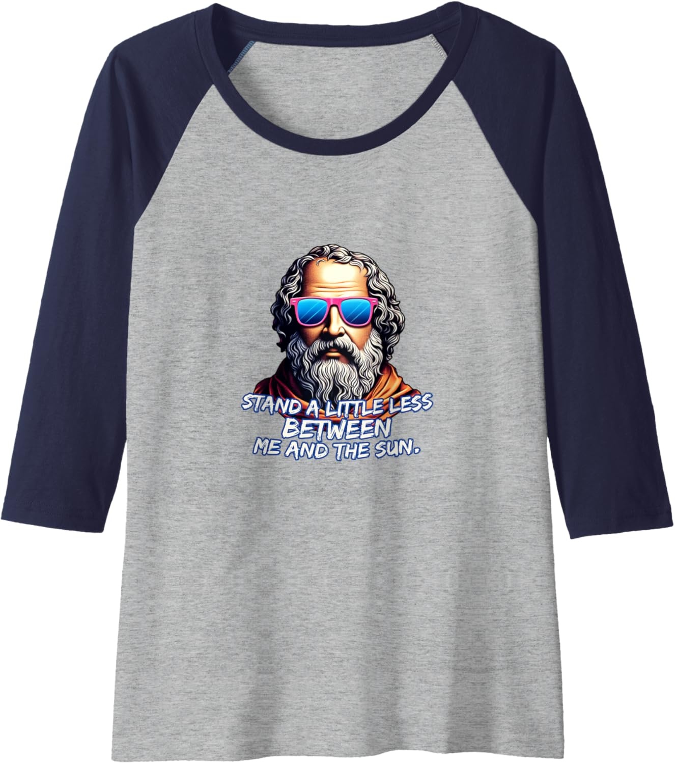 image:imageCool Diogenes Quote Funny Philosopher Joke History Meme Raglan Baseball TeeNavy BlueAthletic Heather