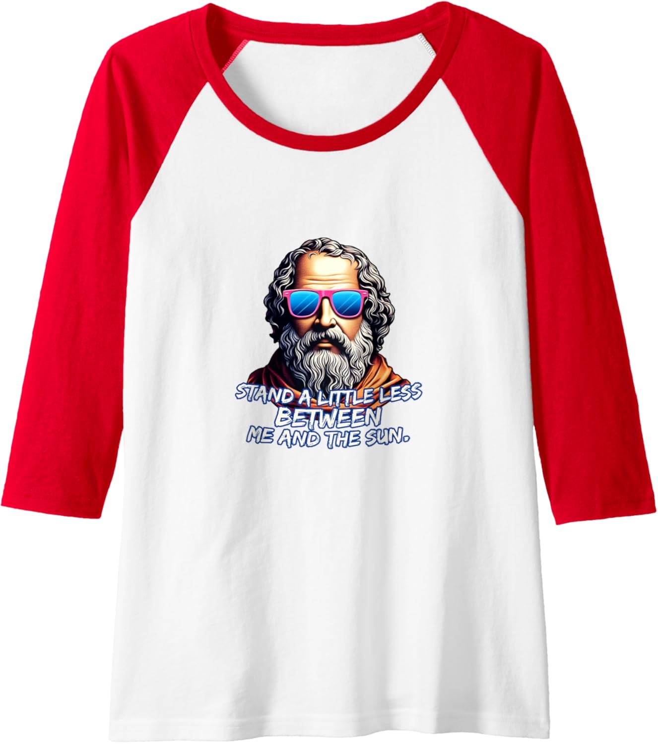 image:imageCool Diogenes Quote Funny Philosopher Joke History Meme Raglan Baseball TeeRedWhite