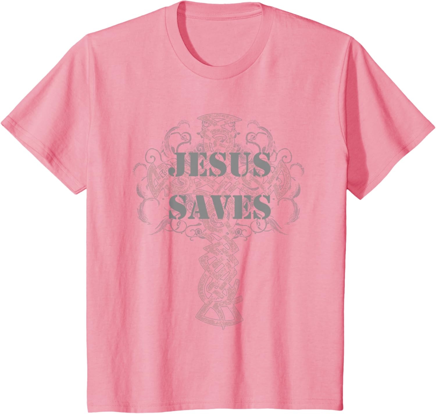 image:imageJesus Saves TShirt Christian Cross Vintage Distressed TeePink