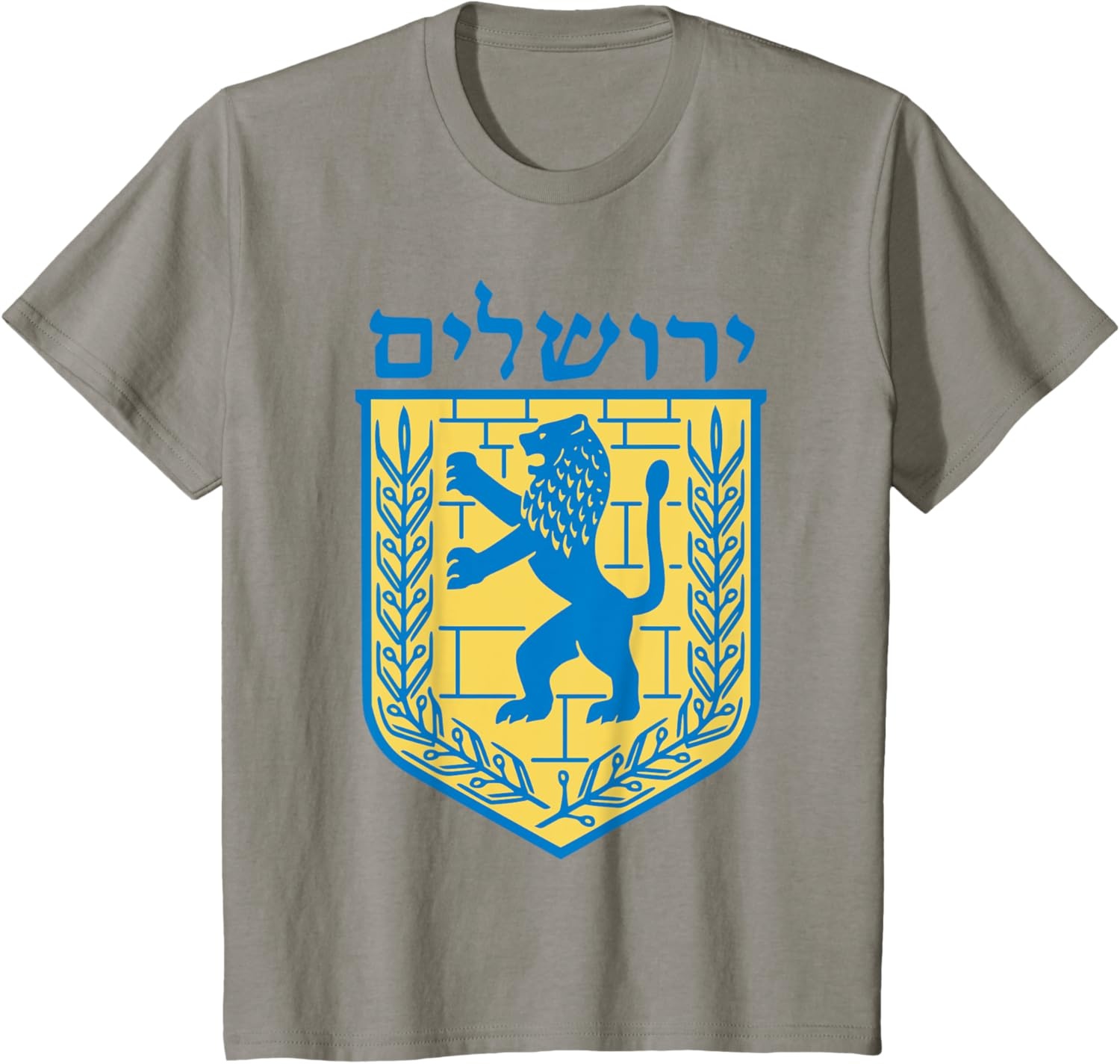 image:imageLion of Judah TShirt Israel Jewish Jerusalem Jew Hebrew TeeSlate Grey