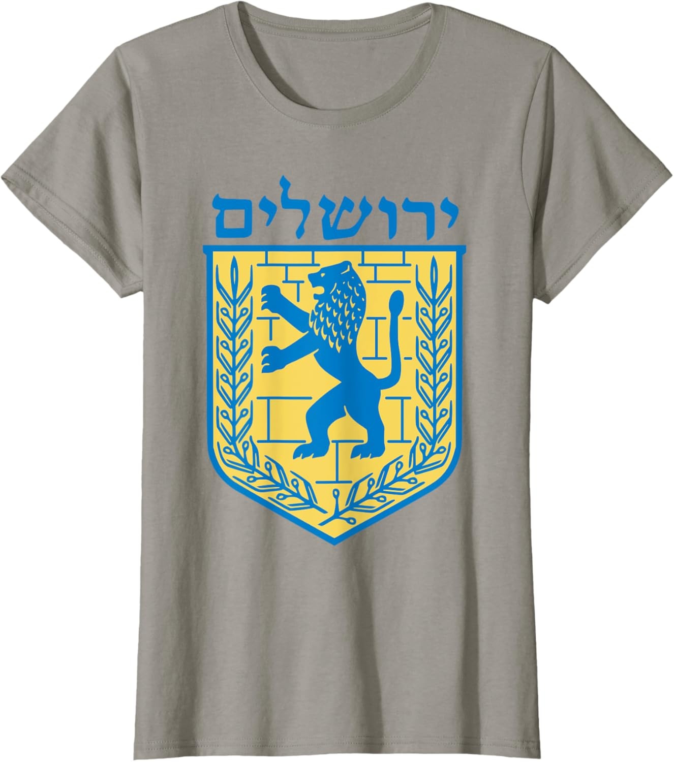 image:imageLion of Judah TShirt Israel Jewish Jerusalem Jew Hebrew TeeSlate Grey