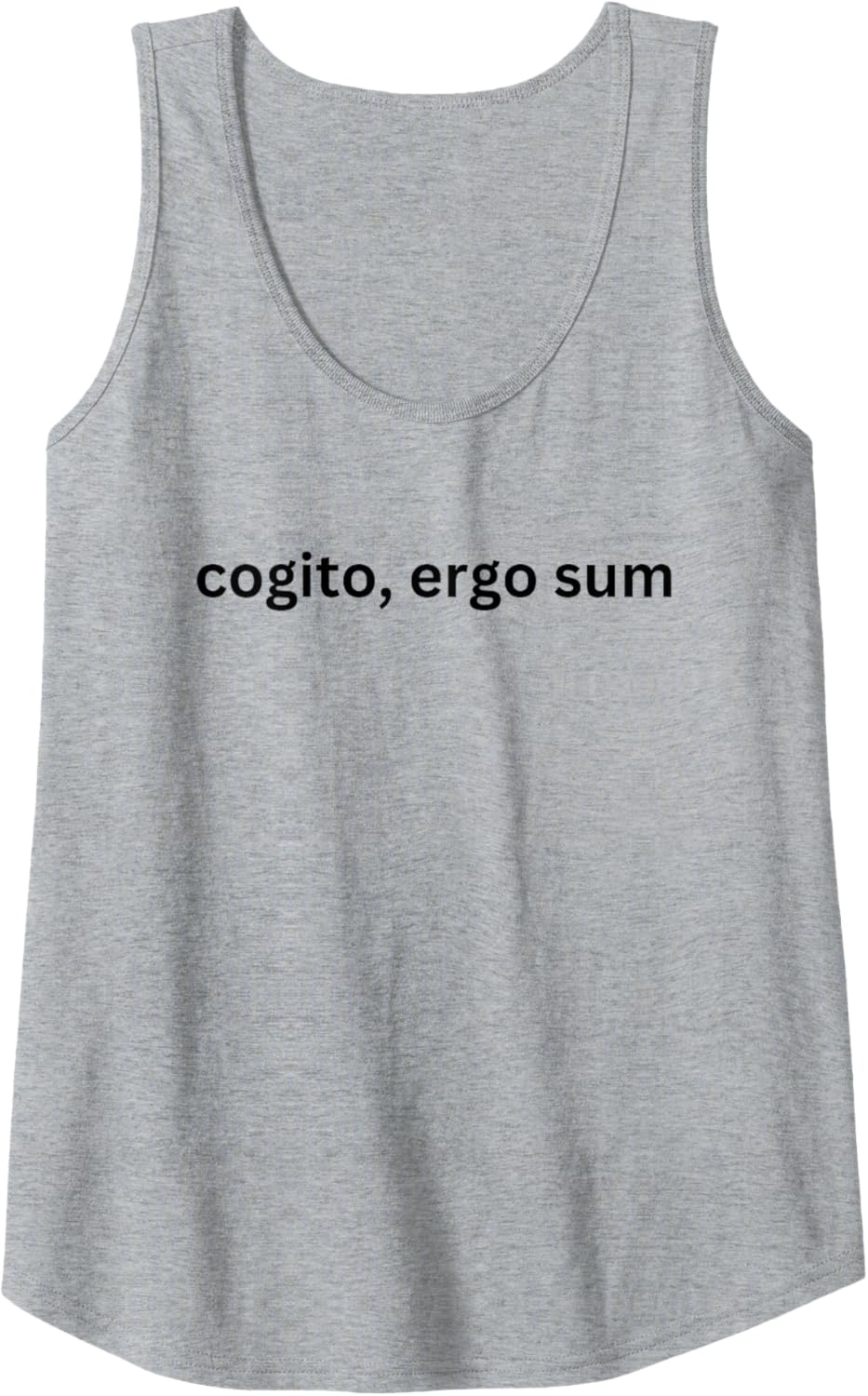 image:imagecogito ergo sum Latin for I think therefore I am Tank TopHeather Grey