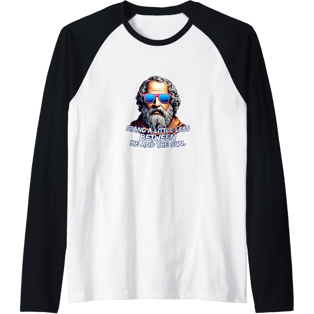 image:imageCool Diogenes Quote Funny Philosopher Joke History Meme Raglan Baseball TeeBlackWhite