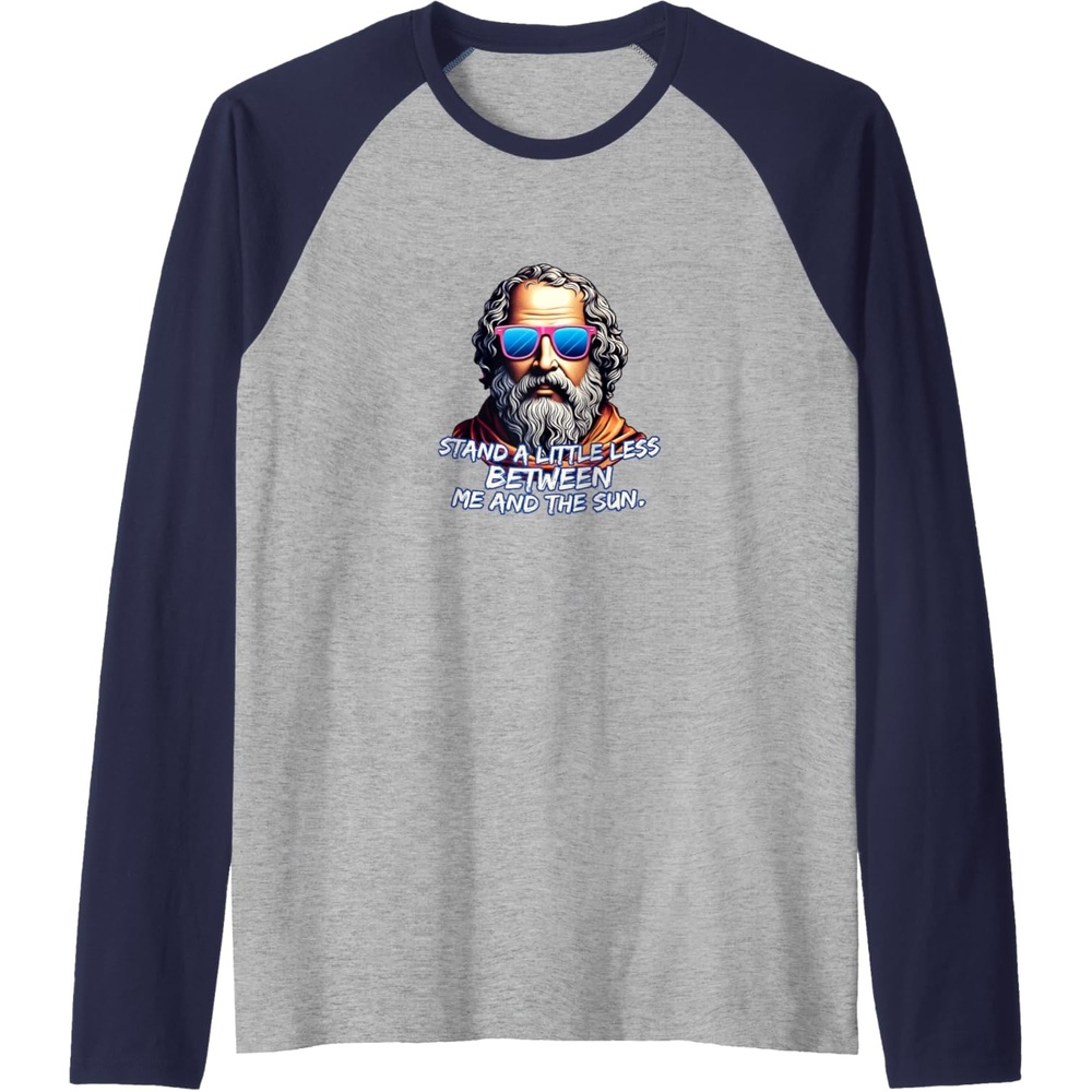 image:imageCool Diogenes Quote Funny Philosopher Joke History Meme Raglan Baseball TeeNavy BlueAthletic Heather