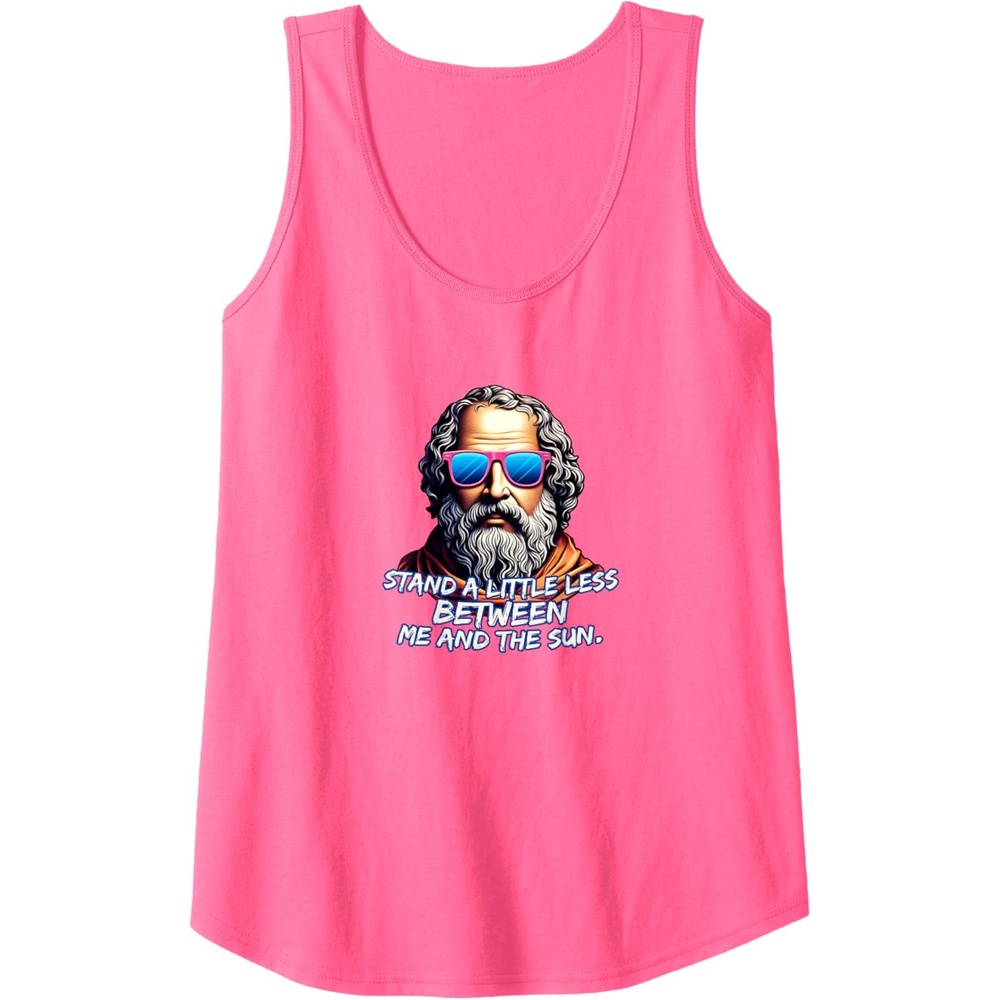 image:imageCool Diogenes Quote  Funny Philosopher Joke  History Meme Tank TopNeon Pink