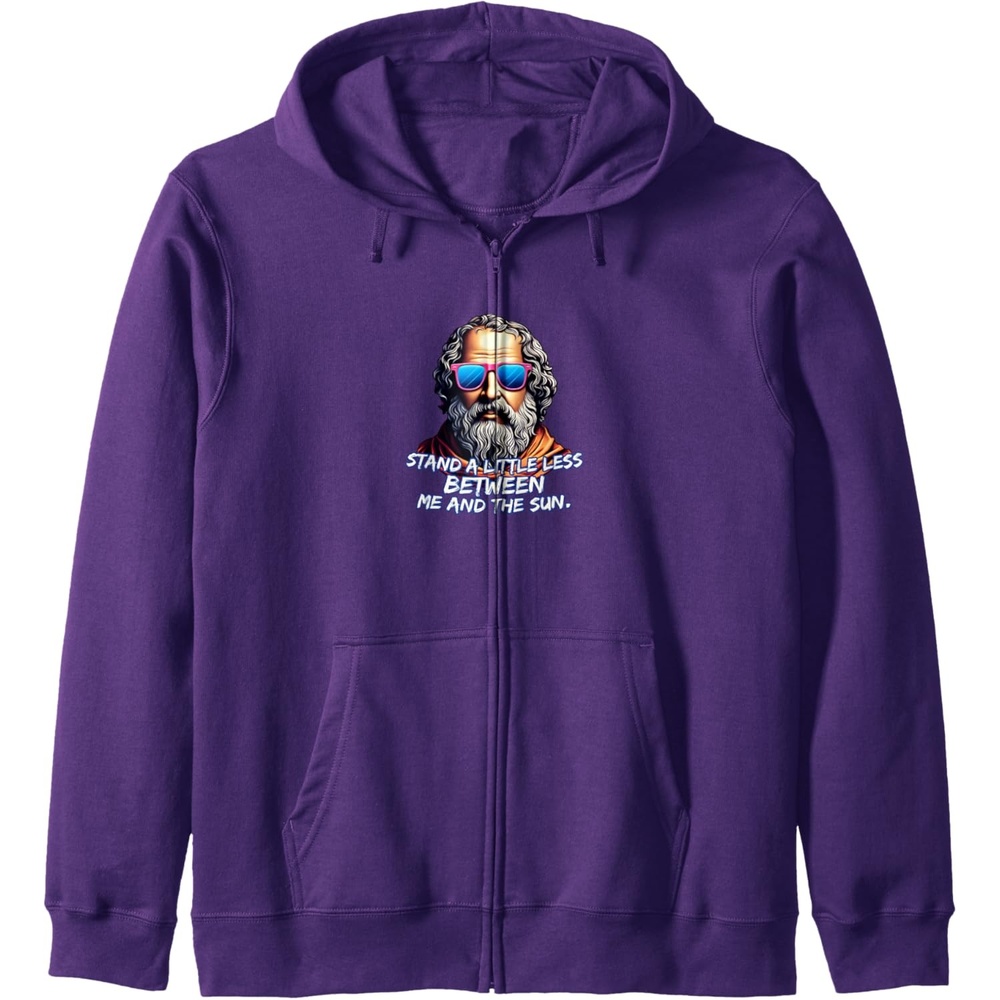 image:imageCool Diogenes Quote  Funny Philosopher Joke  History Meme Zip HoodiePurple