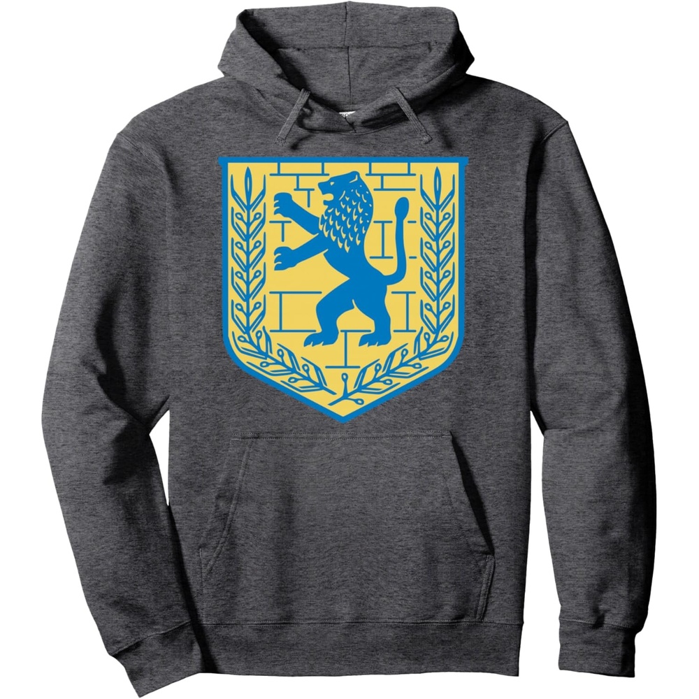 image:imageLion of Judah Gift Israel Jewish Jerusalem Sign Jew Hebrew Pullover HoodieDark Heather Grey