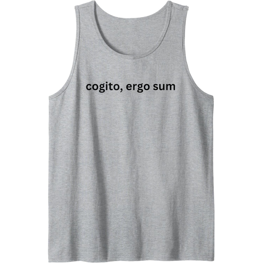 image:imagecogito ergo sum Latin for I think therefore I am Tank TopHeather Grey