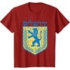 Lion of Judah T-Shirt Israel Jewish Jerusalem Jew Hebrew Tee(Cranberry Red)