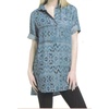 Philosophy Ladies Long Pullover Denim Shirt/Dress Aztec Blue (Multiple Sizes) (Small)
