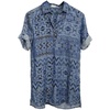 Philosophy Ladies Long Pullover Denim Shirt/Dress Aztec Blue (Multiple Sizes) (Small)