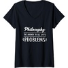 Philosophy the answer to all life’s problem V-Neck T-Shirt(Black)