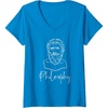 Womens Philosophy V-Neck T-Shirt(Sapphire Blue)