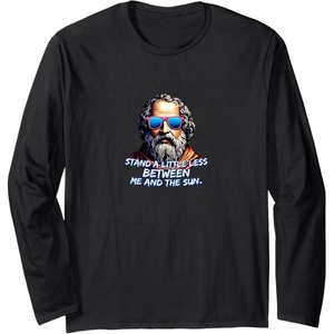 Cool Diogenes Quote – Funny Philosopher Joke – History Meme Long Sleeve T-Shirt(Black)