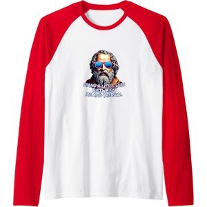 Cool Diogenes Quote – Funny Philosopher Joke – History Meme Raglan Baseball Tee(Red/White)