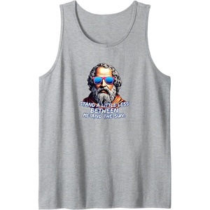 Cool Diogenes Quote – Funny Philosopher Joke – History Meme Tank Top(Heather Grey)